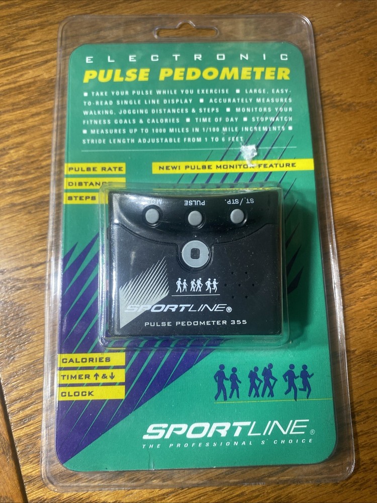Sportline Electronic Pulse Pedometer Pulse Distance Steps Calories Timer Clock