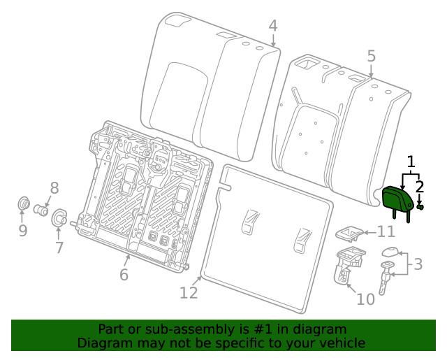 Genuine GM Headrest 42850130