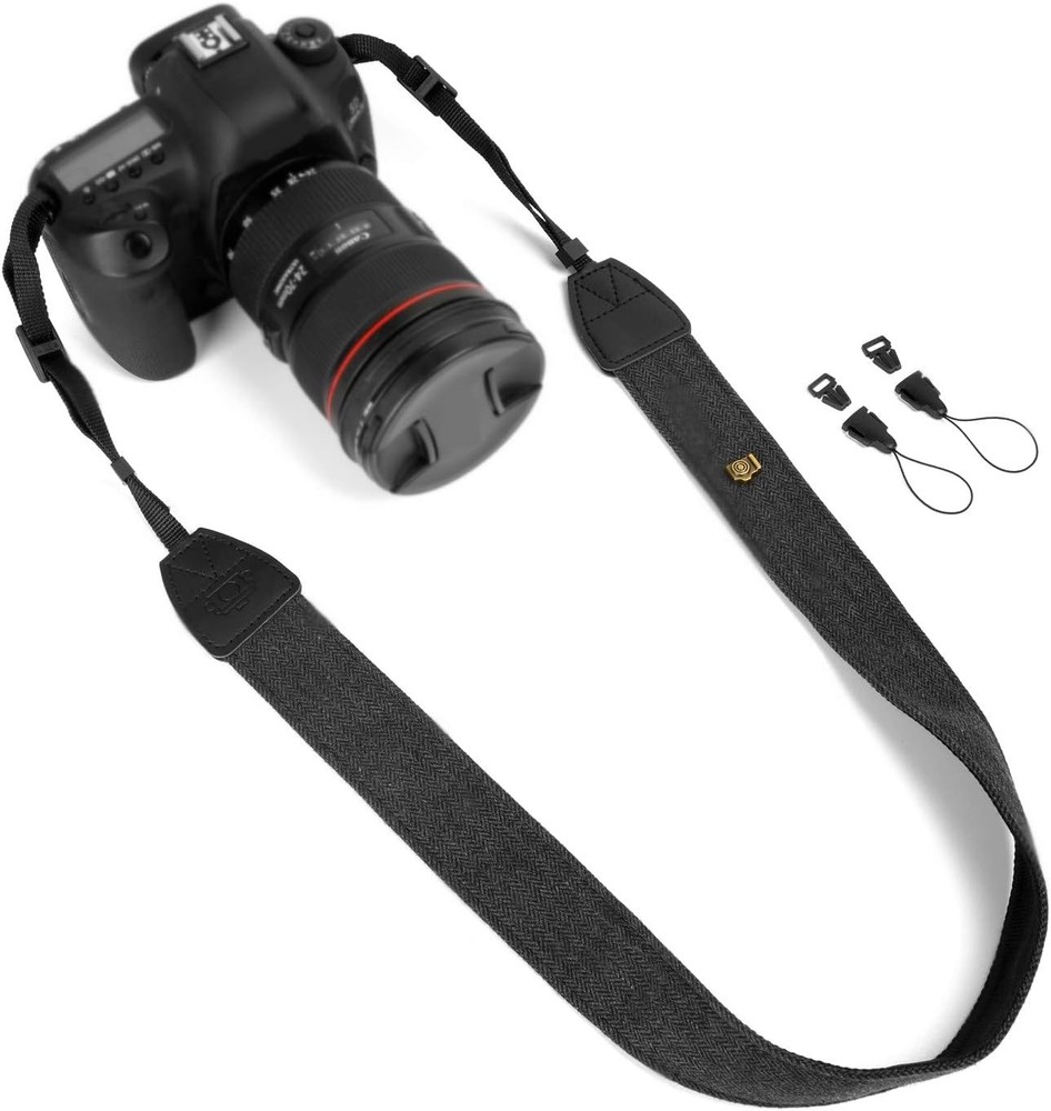 WANBY Camera Strap Black Canvas Neck Shoulder with Quick Release...