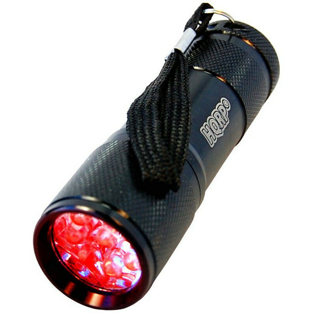HQRP Red Light LED Black Flashlight Hunting Torch Pressure Switch