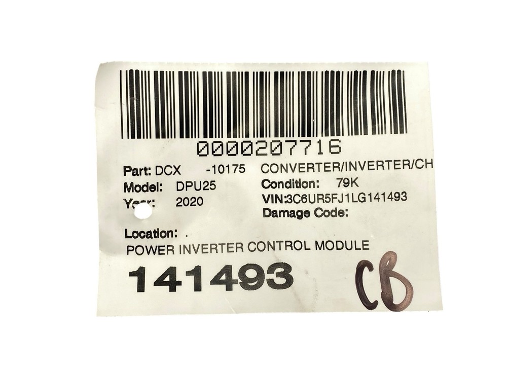 2019-2024 RAM 2500 OEM POWER INVERTER CONTROL MODULE 68302053AE