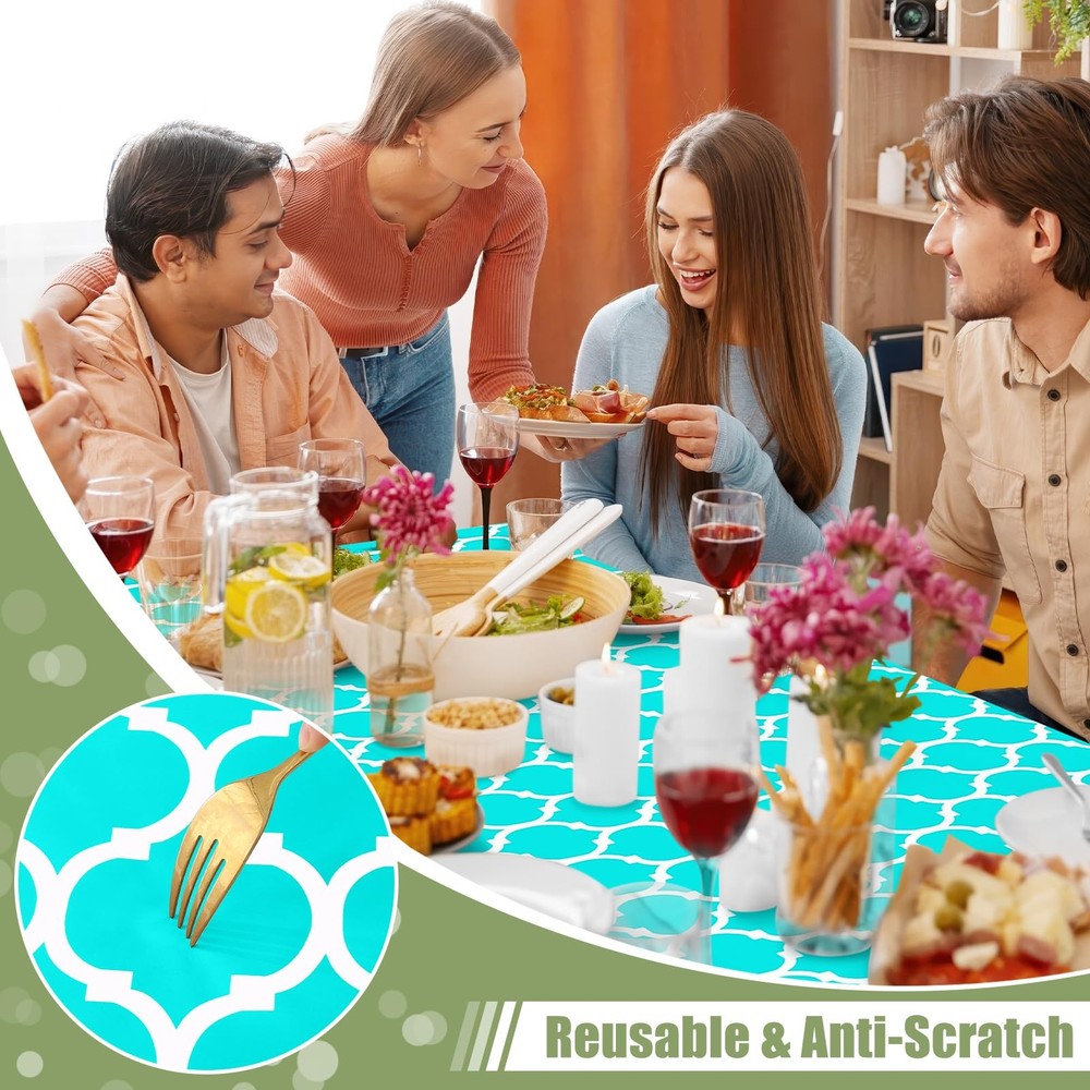 Smiry Rectangle Picnic Table Cover, Waterproof 96" x 30" (Rectangular), Teal