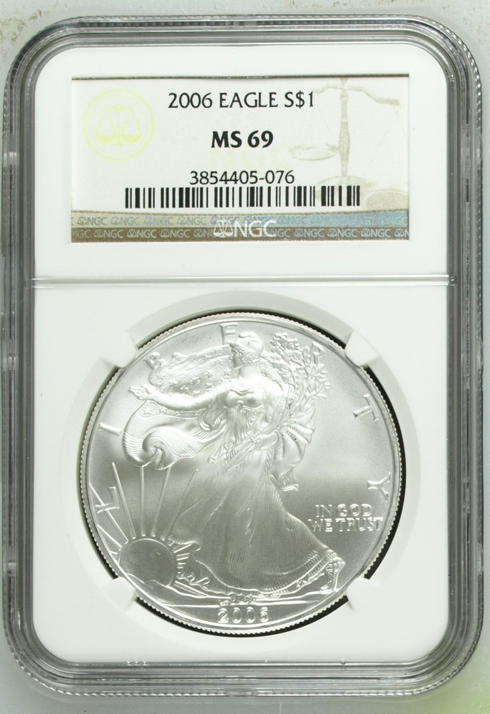2006 Bullion Silver Eagles NGC MS-69