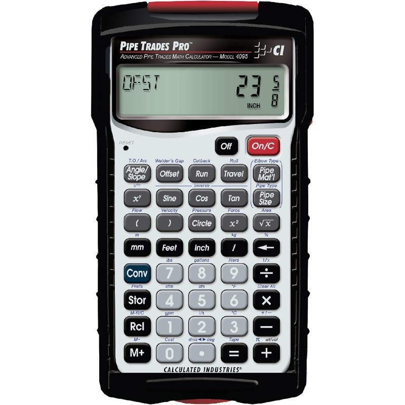 4095 Pipe Trades Pro Advanced Pipe Layout and Design Math Calculator Tool