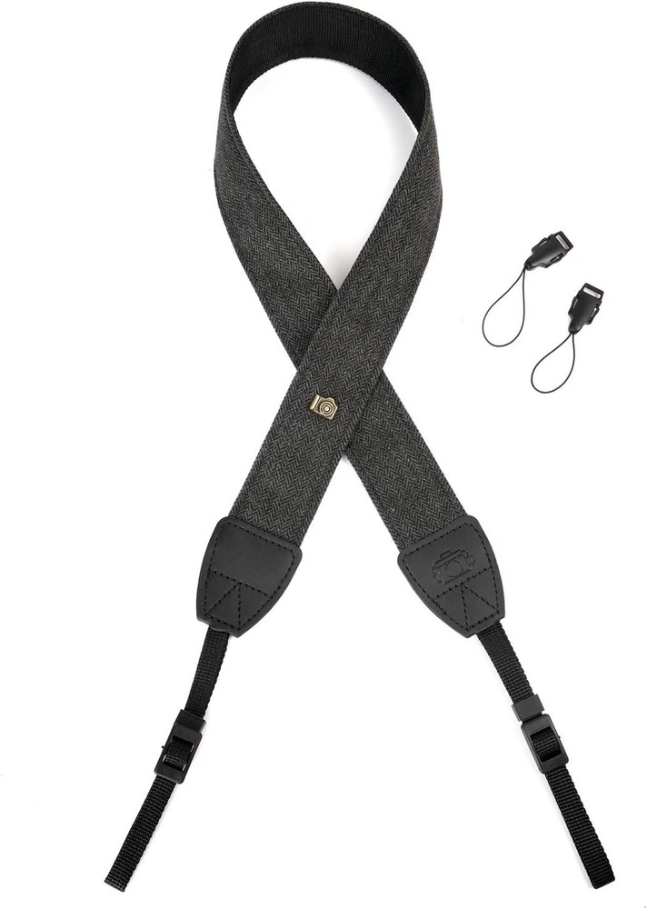 WANBY Camera Strap Black Canvas Neck Shoulder with Quick Release...