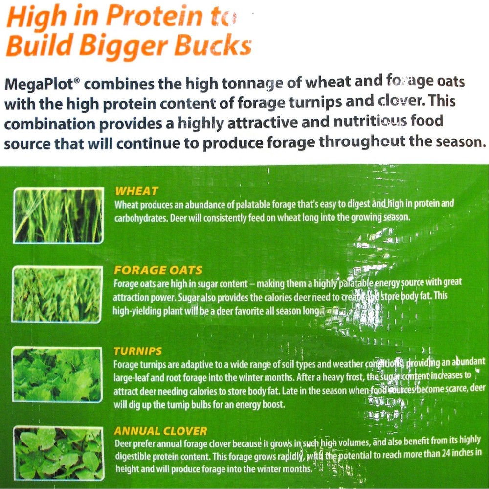 BULK BAGS EVOLVED HARVEST HUNTER SERIES MEGA PLOT DEER FORAGE FOOD PLOT SEED