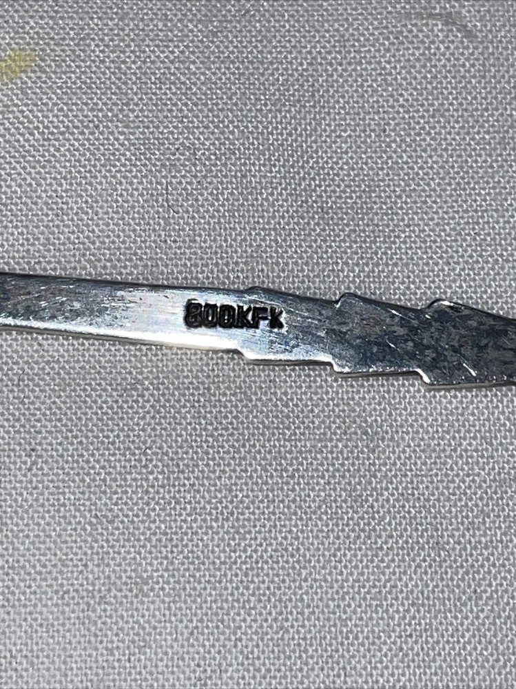 Augsburg Germany Souvenir Spoon Marked 800 KFK SILVER