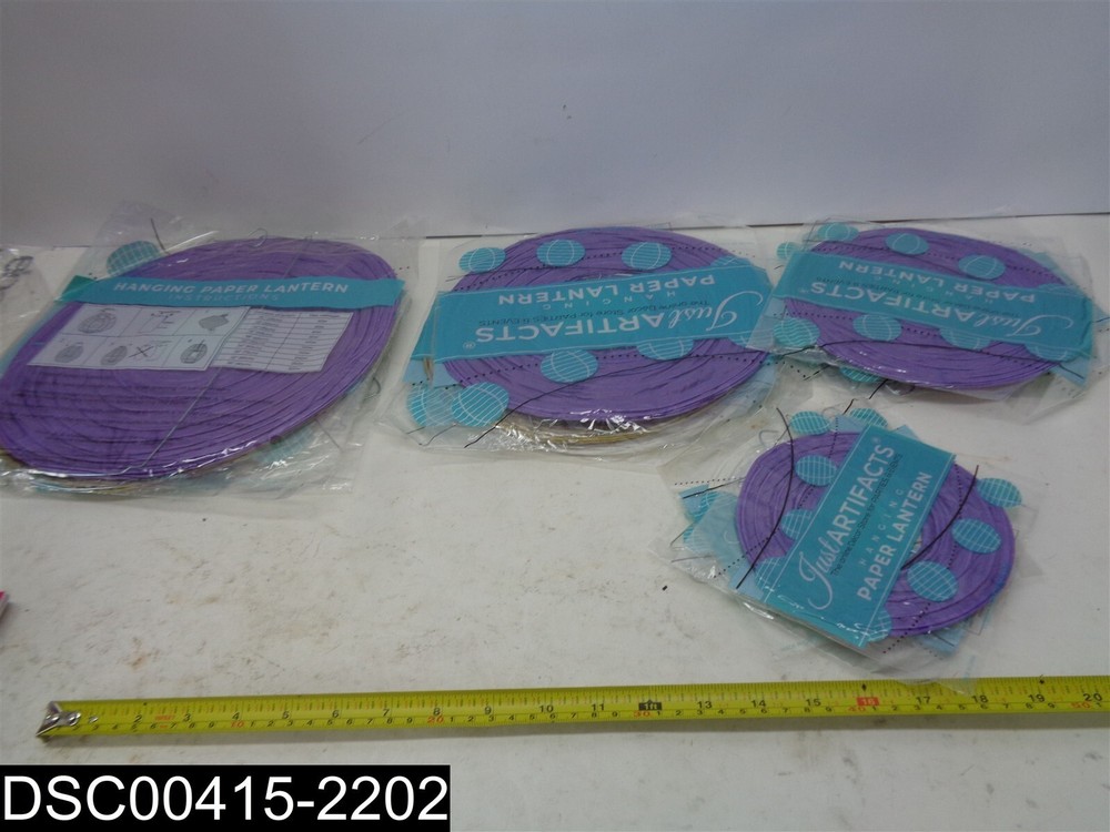 QTY=12: 4 Sizes X 3 Colors Each Just Artifacts Round Lanterns