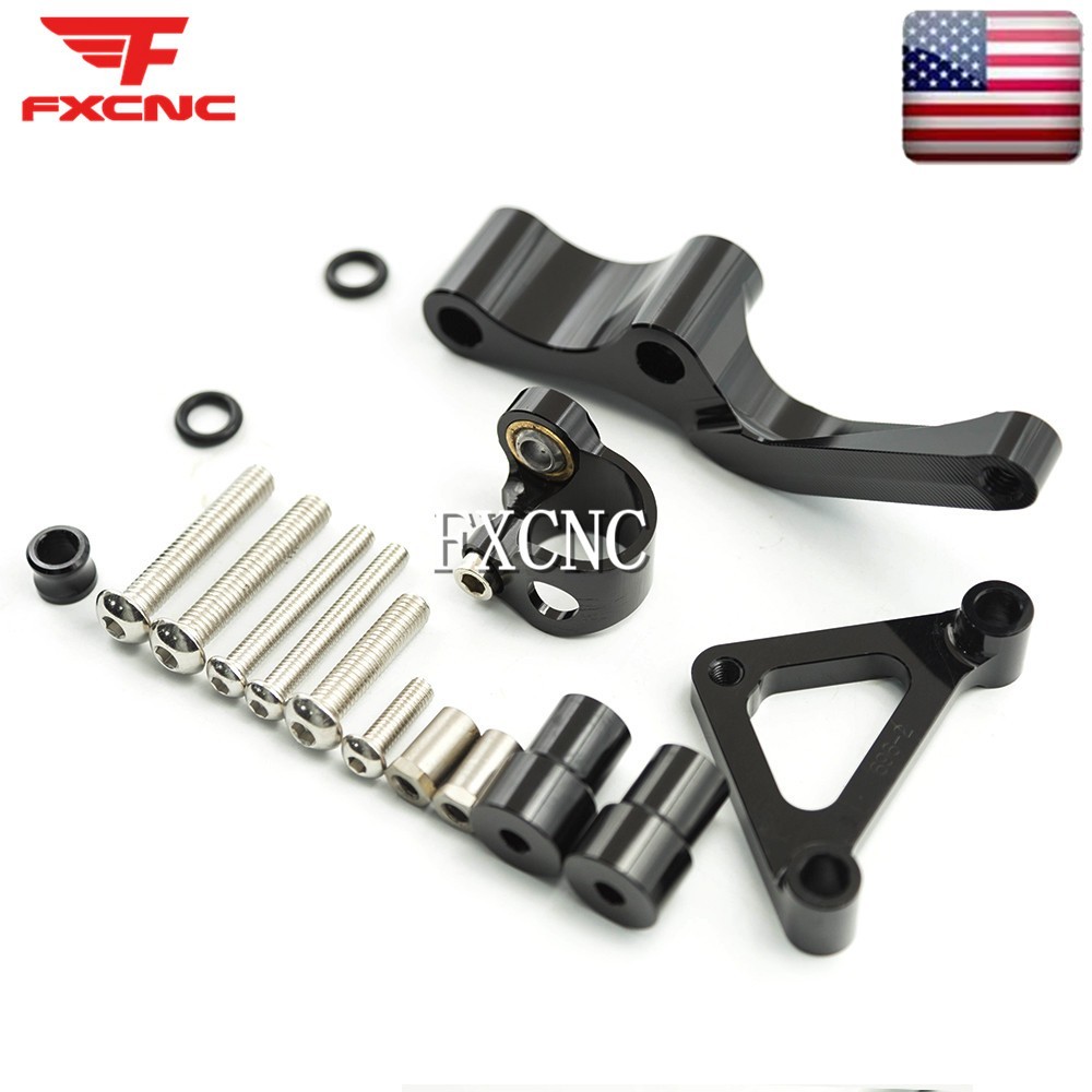 Adjust Steering Damper Stabilizer & Mounting Bracket Kit For Ducati Monster 696