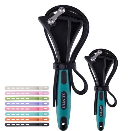 Strap Wrench Set with 8 Silicone cable ties - 2 Pack (4" & 6") for Adjustable
