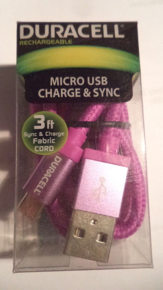 DURACELL MICRO CONNECTOR CHARGE AND SYNC 6FT LE2189 SELLING ALL AS USED