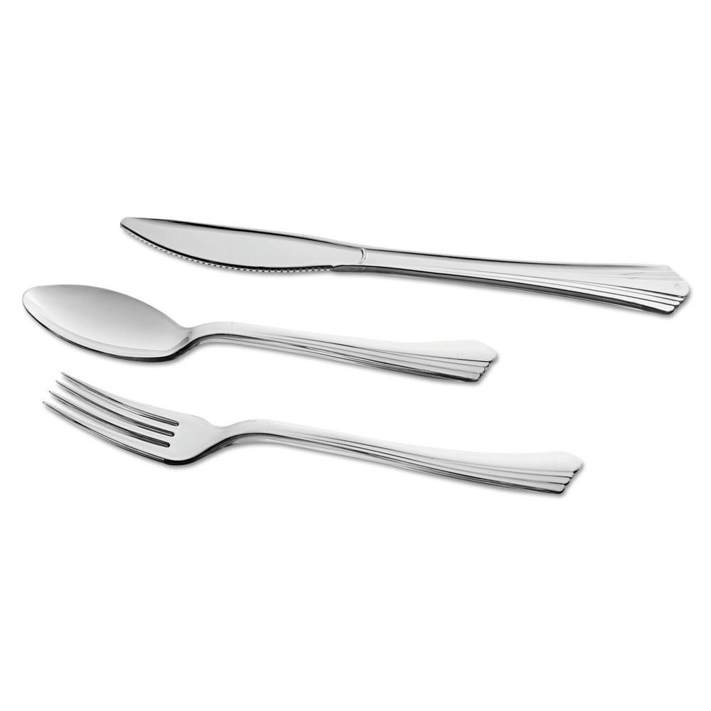 WNA REF320FKPK 7" Reflections Heavyweight Plastic Utensils Fork (40/PK) New