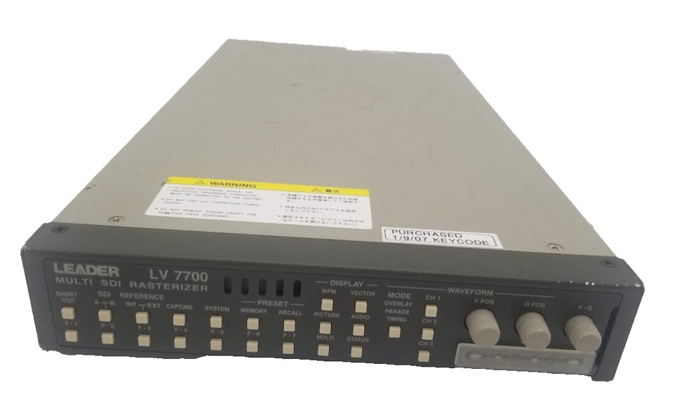 Leader LV-7700 Multi SDI Rasterizer