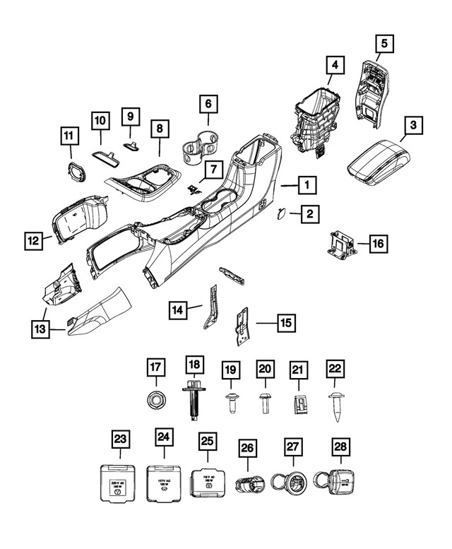 Genuine Mopar Cup Holder Liner 6BN53DX9AA