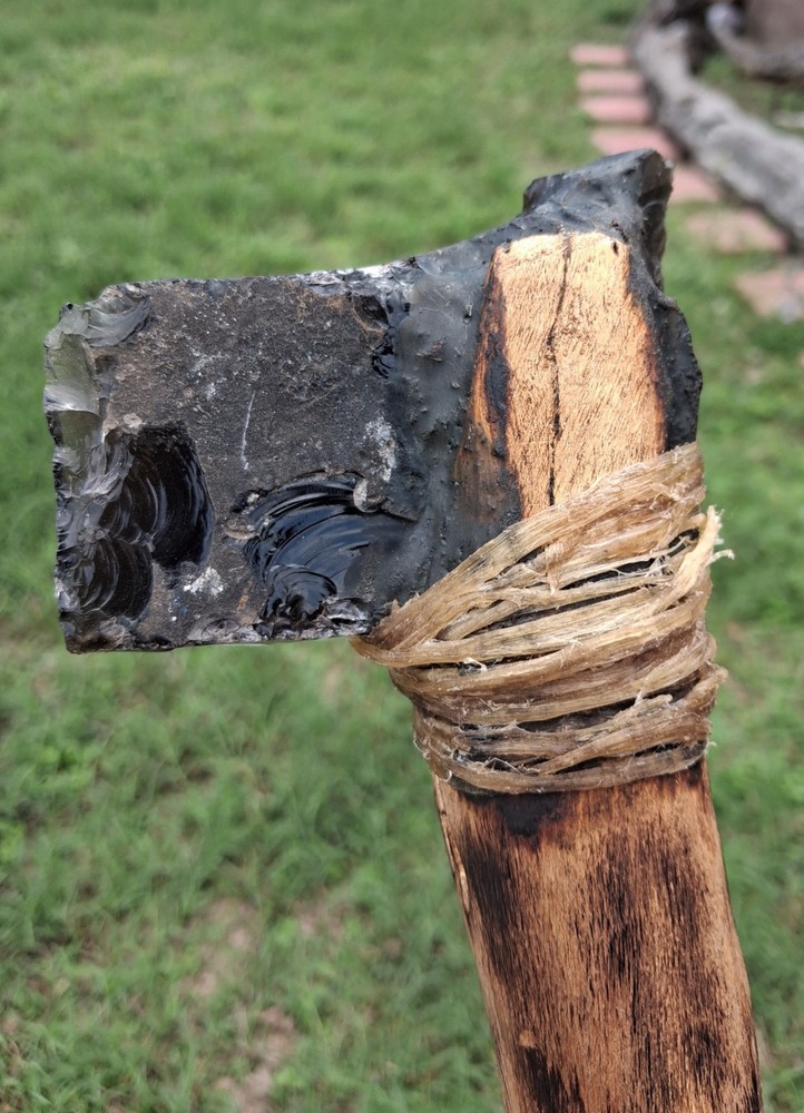 Primitive Style Obsidian Tomahawk