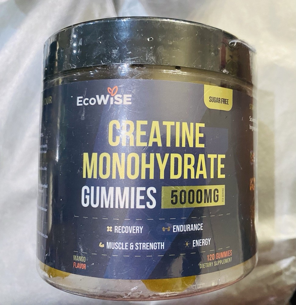 EcoWise Wellness Creatine Monohydrate - Mango - 120 Gummies