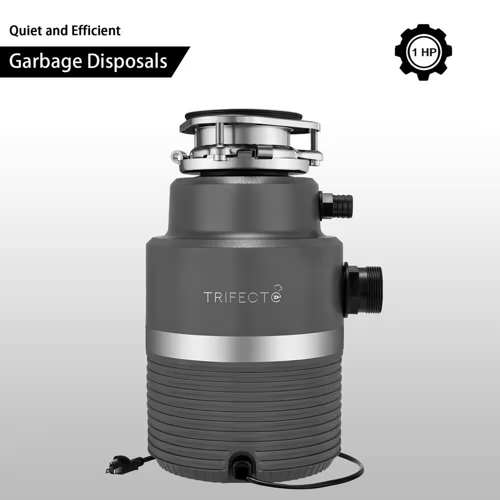 Scrapper 1 HP Continuous Feed Garbage Disposal with Sound Reduction and Power Co