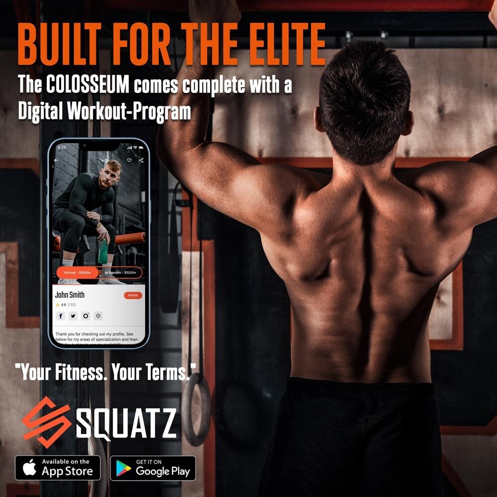 SQUATZ Pull-Up Workout Station for Home Gym Strength Training