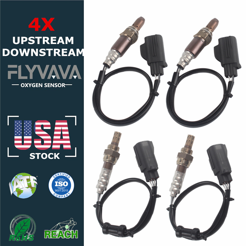 4PCS O2 Lambda Oxygen Sensors Upstream & Downstream For Land Rover LR2 08-12 L6