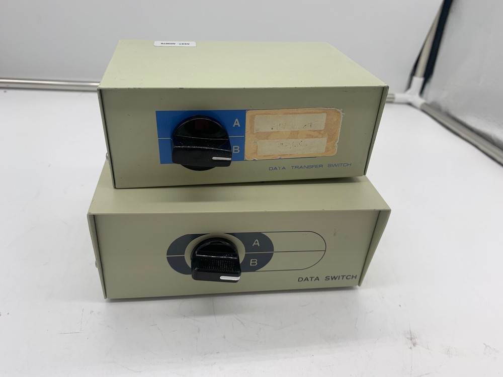 (1) 3 Port Data Transfer Switch and  (1) 9 port Data Transfer Switch