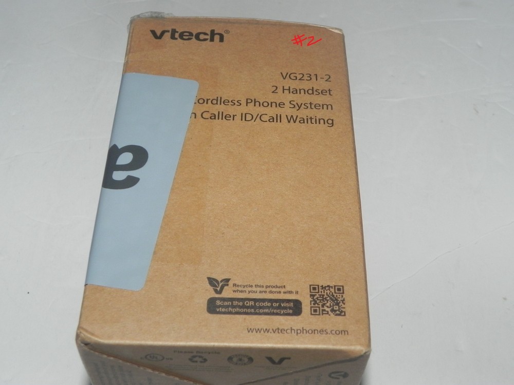 Vtech VG231-2 TWO Cordless Phone Handsets with base & Battery #2