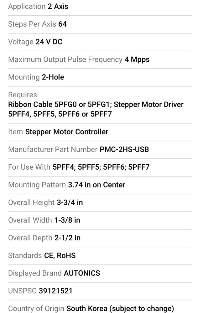 Autonics PMC-2HS-USB Motion Controller, 2-Axis control, USB/RS232C, Programmable