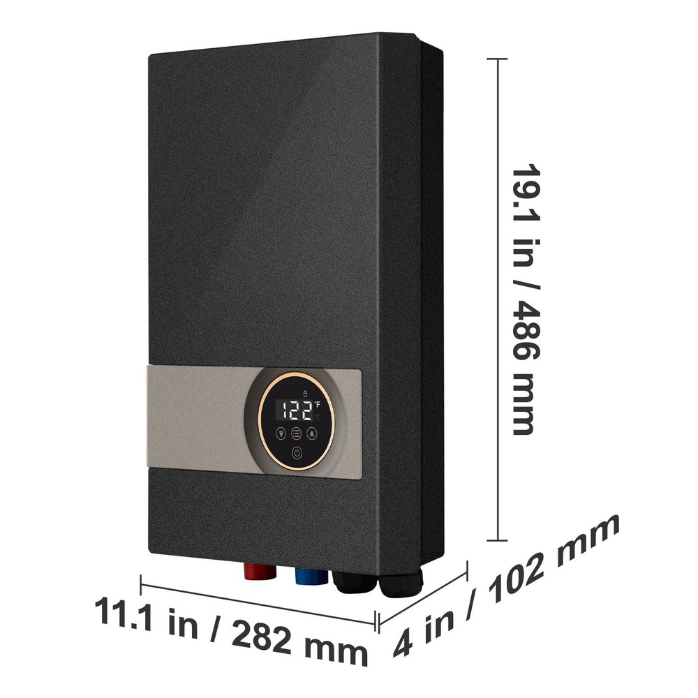 18kW Touch-Screen Water Heater, Scale-Resistant Cast Aluminum