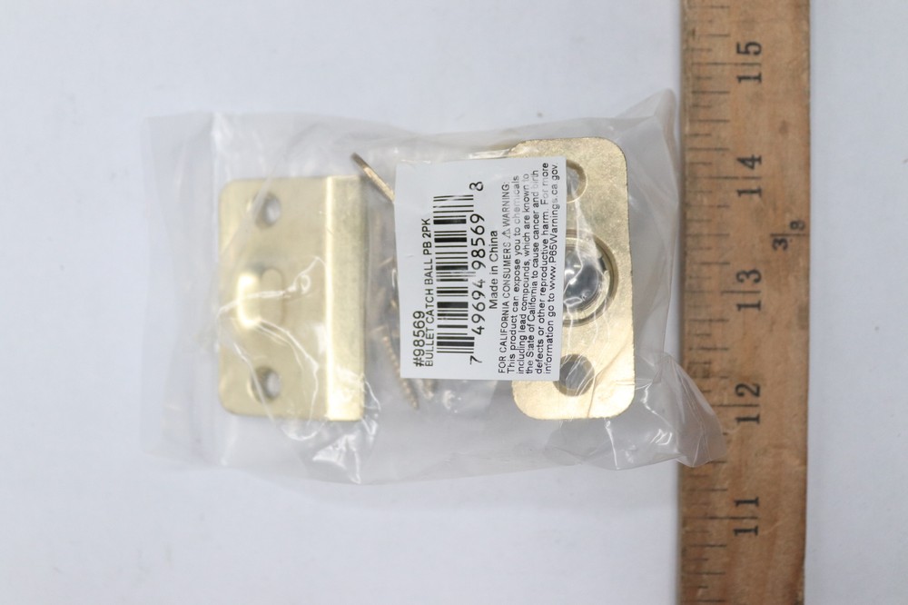 (2-Pk) Ball Catch Assembly Polished Brass 98569