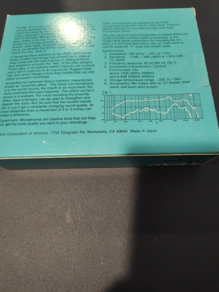 TEAC MC10 Moving Coil Microphone