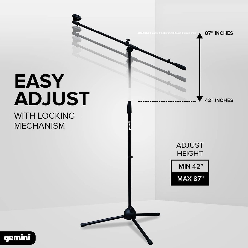 Gemini Sound Adjustable Tripod Microphone Stand