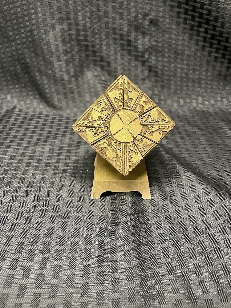 Solid Wood Hellraiser Cube Puzzle Box