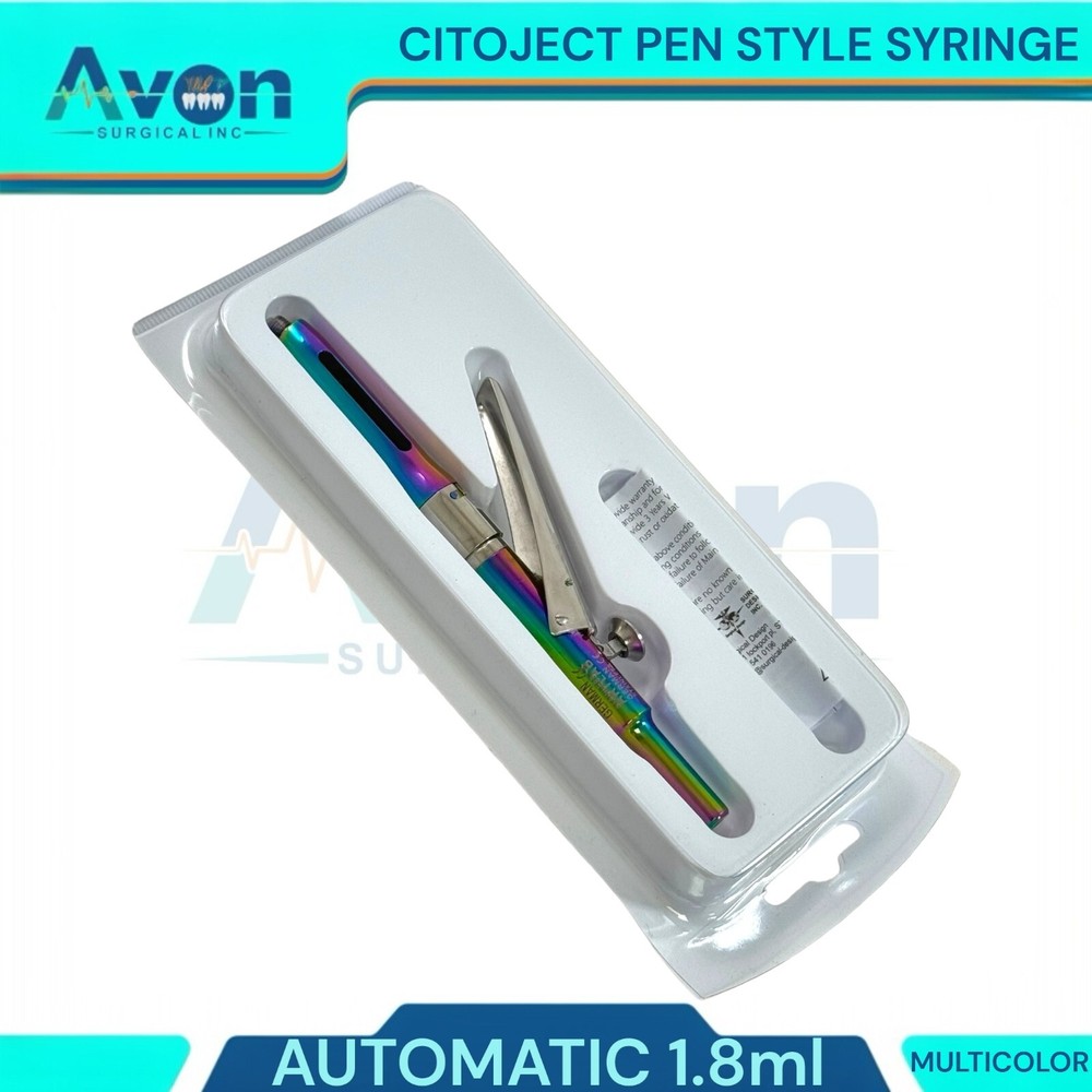 1 Ea Automatic Dosage Citoject Pen Syringe, 1.8mL, Multicolor - Dental Tools