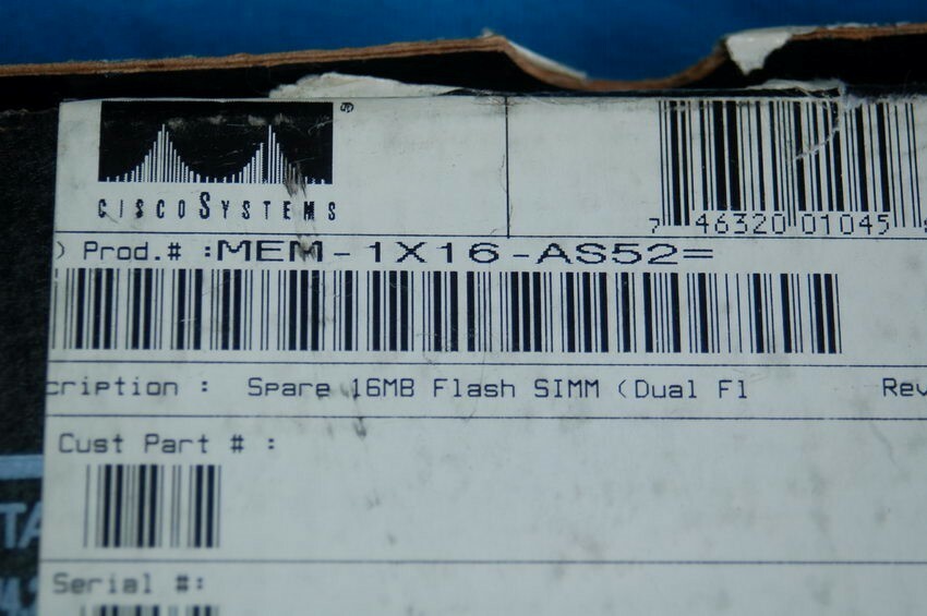 CISCO Smart SM732C2000B-10 MEM-1X16-AS52 FLASH SIMM
