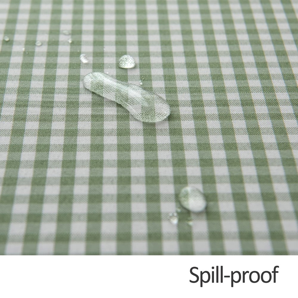 Maxmill Rectangle Checkered Tablecloth 52x70 Waterproof Spillproof Wrinkle Resis