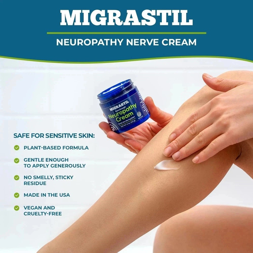 Migrastil Neuropathy Cream | Extra Strength Nerve Support – 4 oz