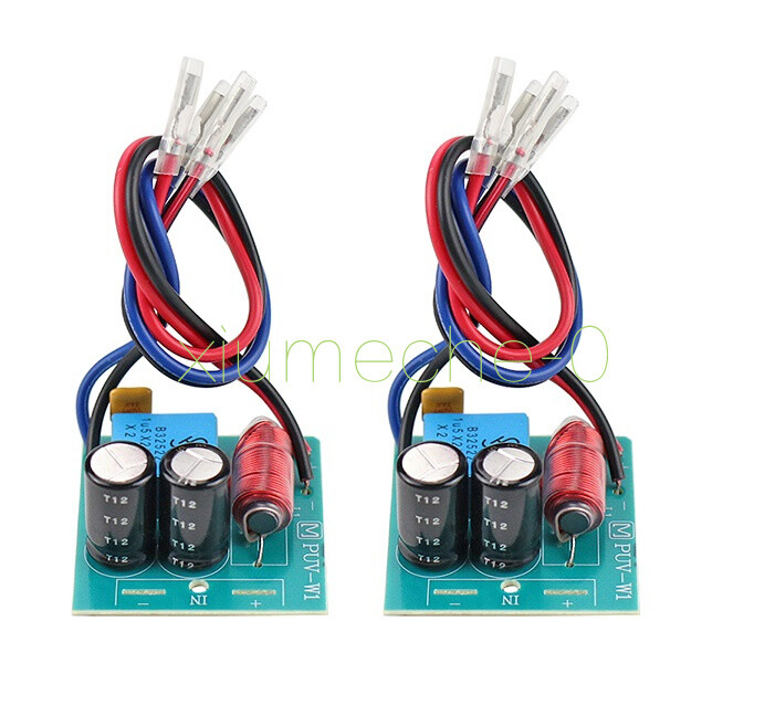 2PCS 2 Way 60W Speaker Crossover Board Bass Tweeter Frequency Divider NEW