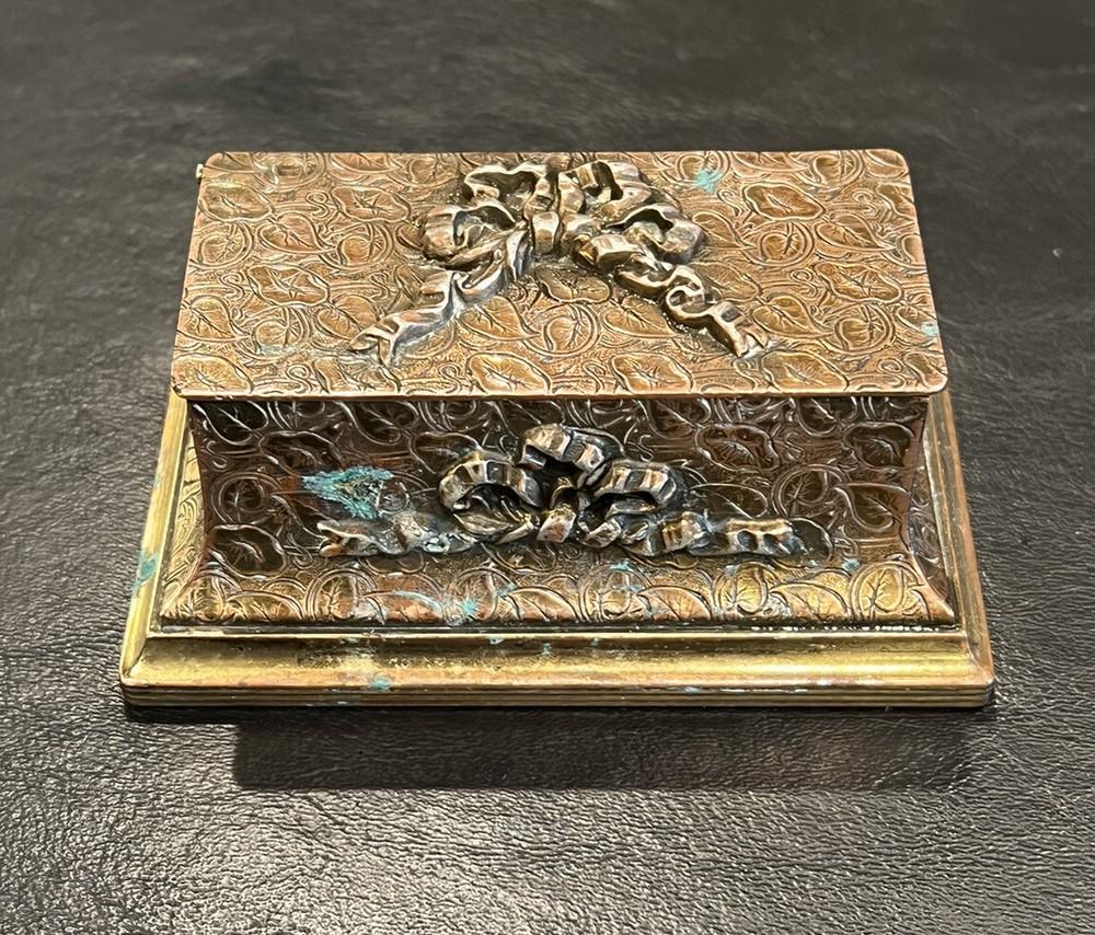 Edwardian Brass Stamp Box
