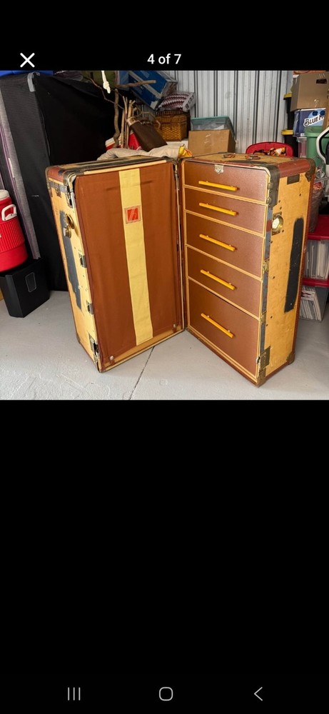 Hartmann Trunk From Ww2 Area Says Mun Germany On Back..missing One Handle