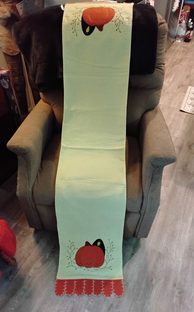 Decorative Fall/Halloween Tablerunner 70" Long (Preowned) Please see...