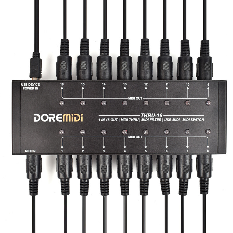 DOREMiDi MIDI THRU-16 Box Filter and Switch Controller
