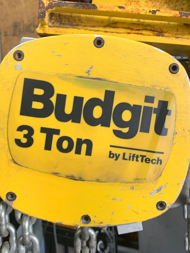 ** Budgit LiftTech 3 Ton Manual Chain Fall Hoist 8' Lift Chain ~ 9' From Hook