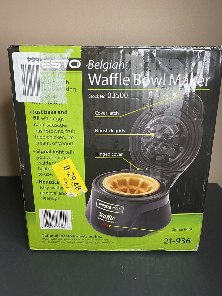 Presto 03500 Belgian Waffle Bowl Maker by Presto