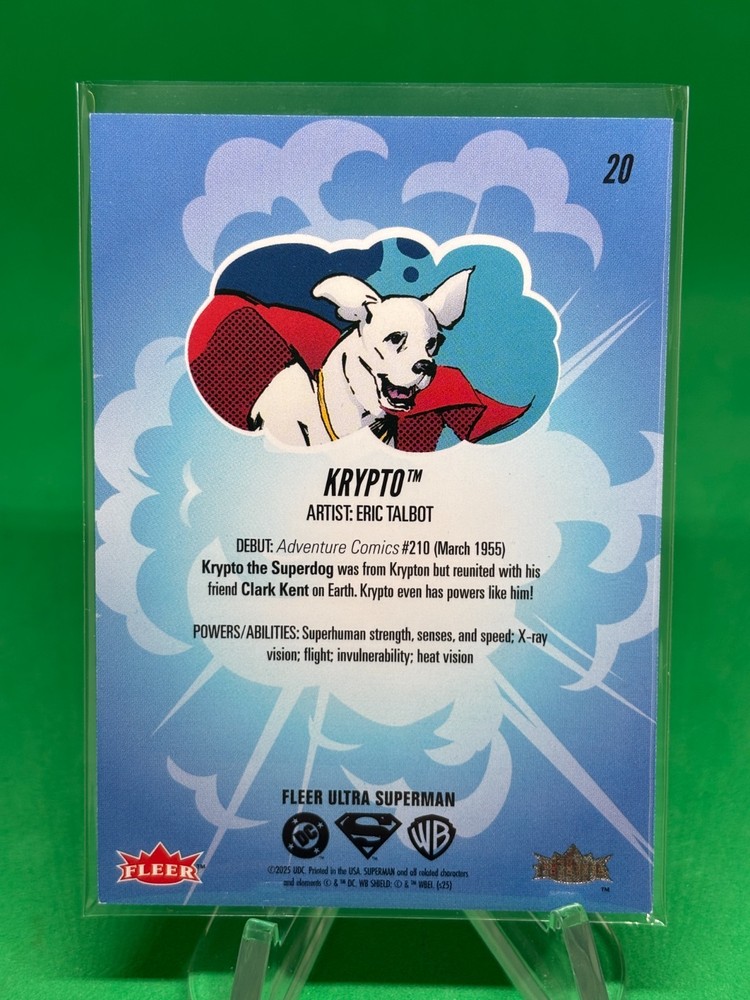 2026 Fleer Ultra Superman Krypto Base Card #20
