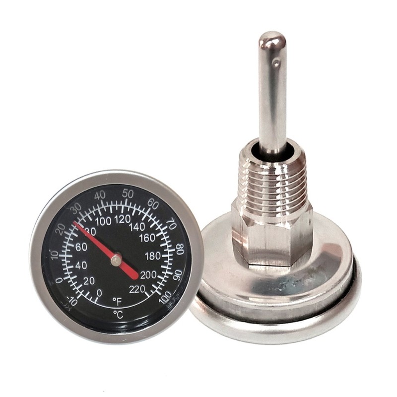 Stainless Thermometer 1/4 NPT Thread Joint -10-100��/0-220oF Dial Thermometer
