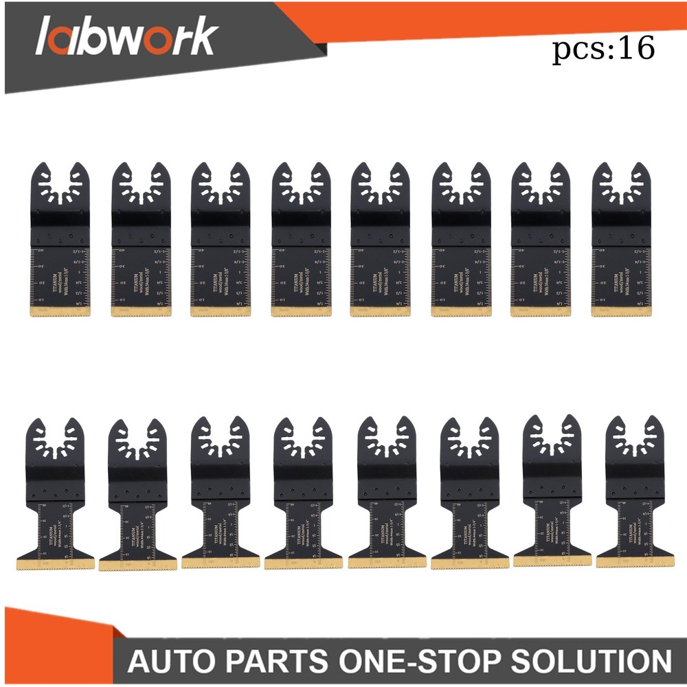 Labwork 16 PCS Titanium Oscillating Saw Blades Multitool Cutting Blades