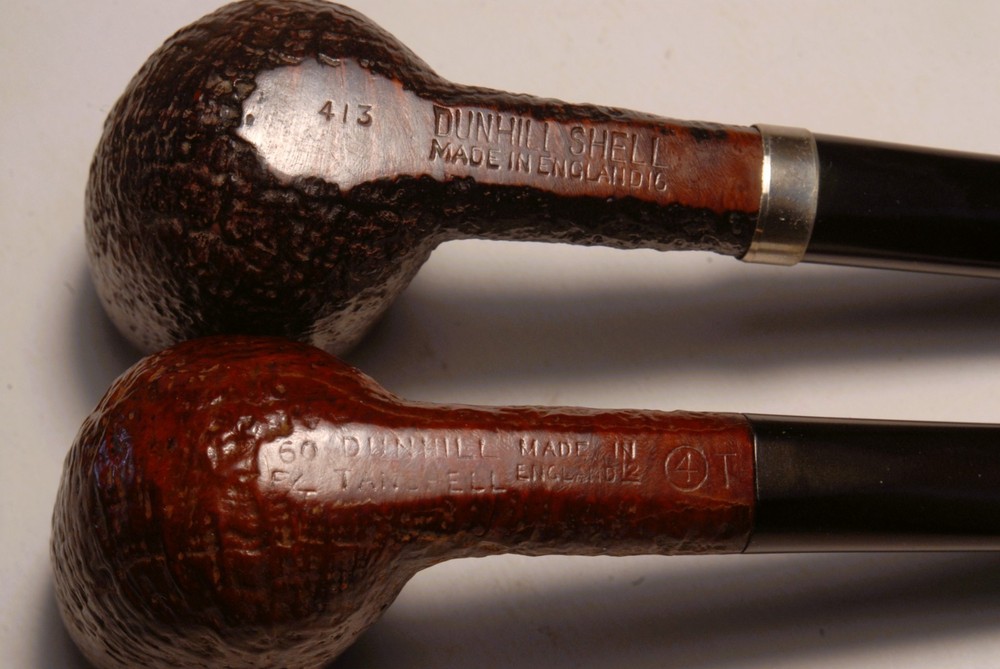 1972 Dunhill Tanshell 60 & 1976 Shell 413 - Estate Pipes