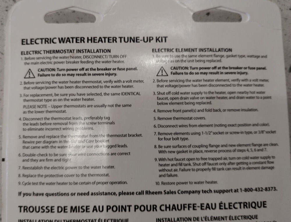 Protech Electric Water Heater Tune-Up Kit New! Sealed!