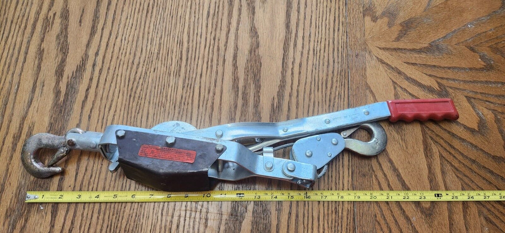 Power Pull Single Gear Crank Cable Puller Tow Winch Come Along USED