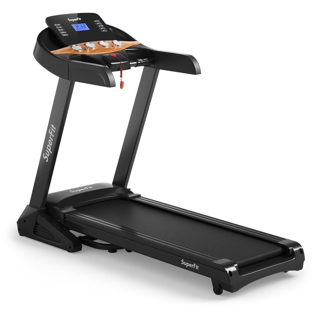 Superfit Electric Folding 3.75HP Treadmill W/Auto Incline 12 Program APP Control
