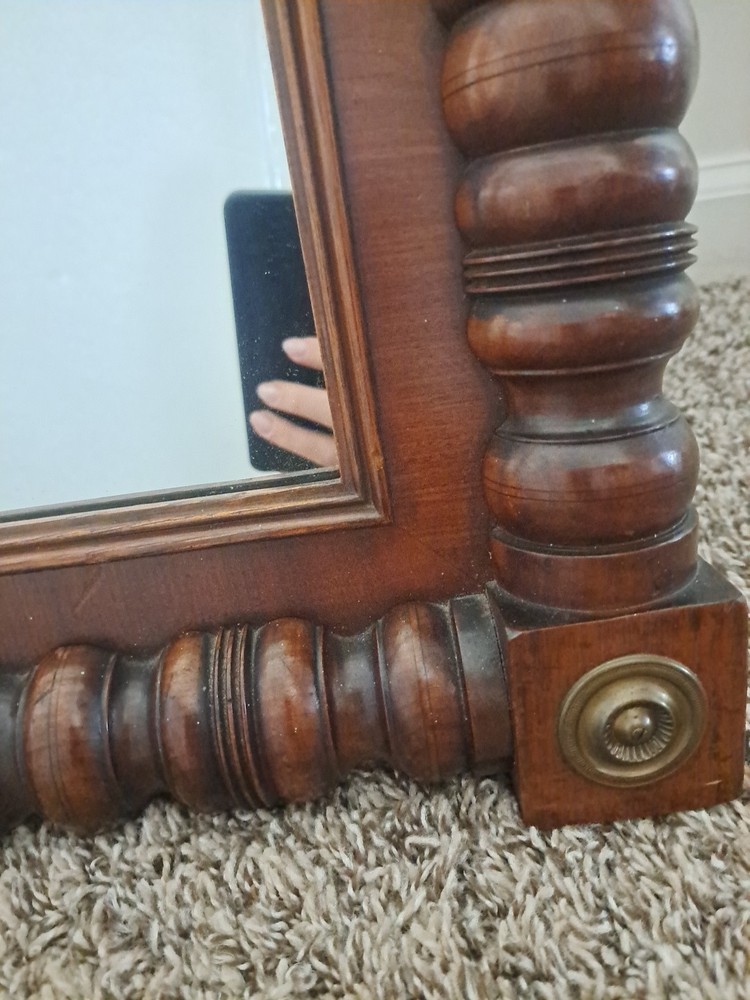 Antique American Empire Wall Console Mirror